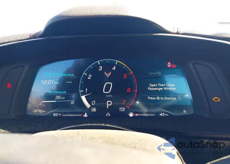 2023 Chevrolet Corvette Stingray Rwd 1Lt из США, поврежденный, VIN 1G1YA2D45P5111481